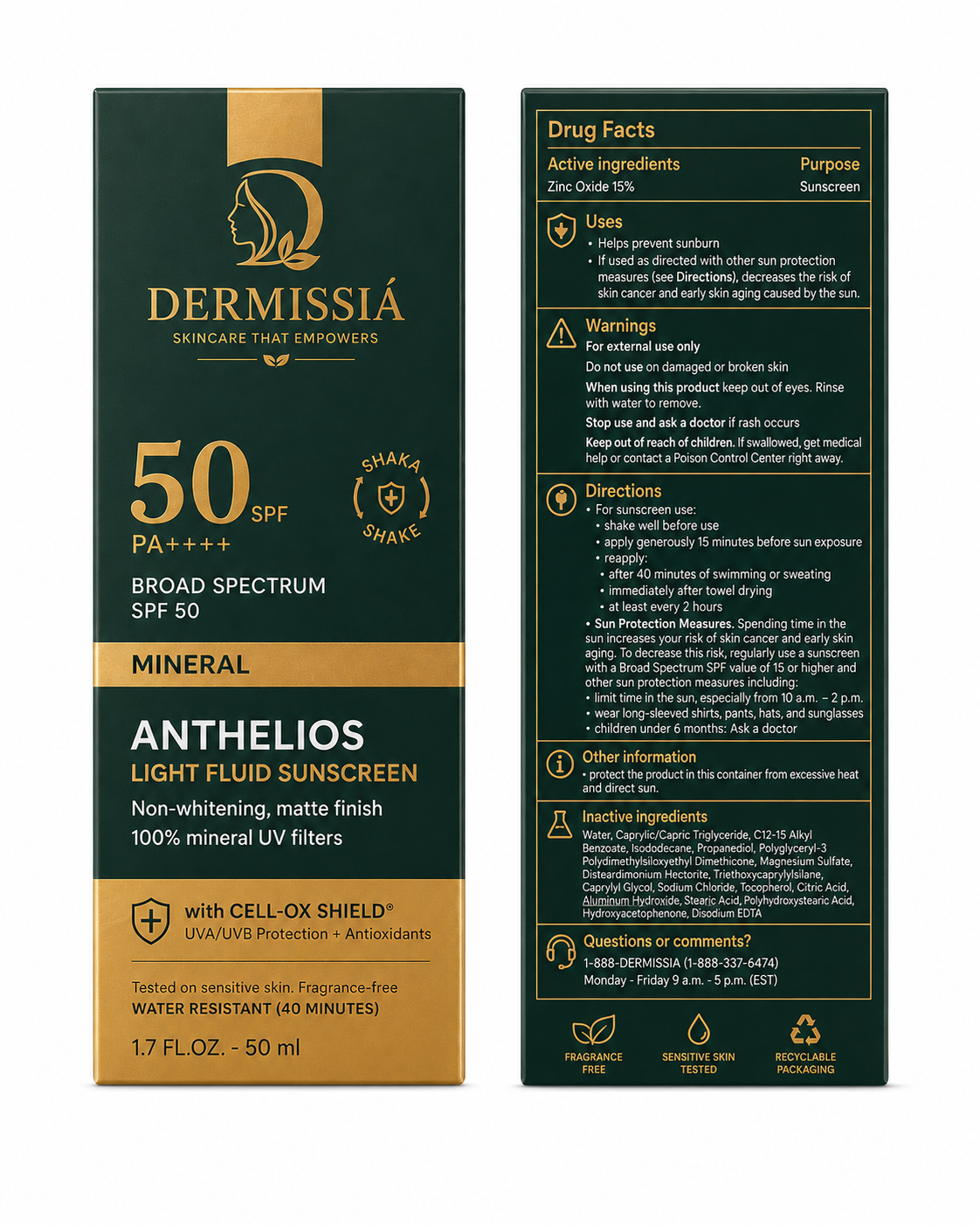 Dermissiá Anthelios Mineral Sunscreen SPF 50 PA++++