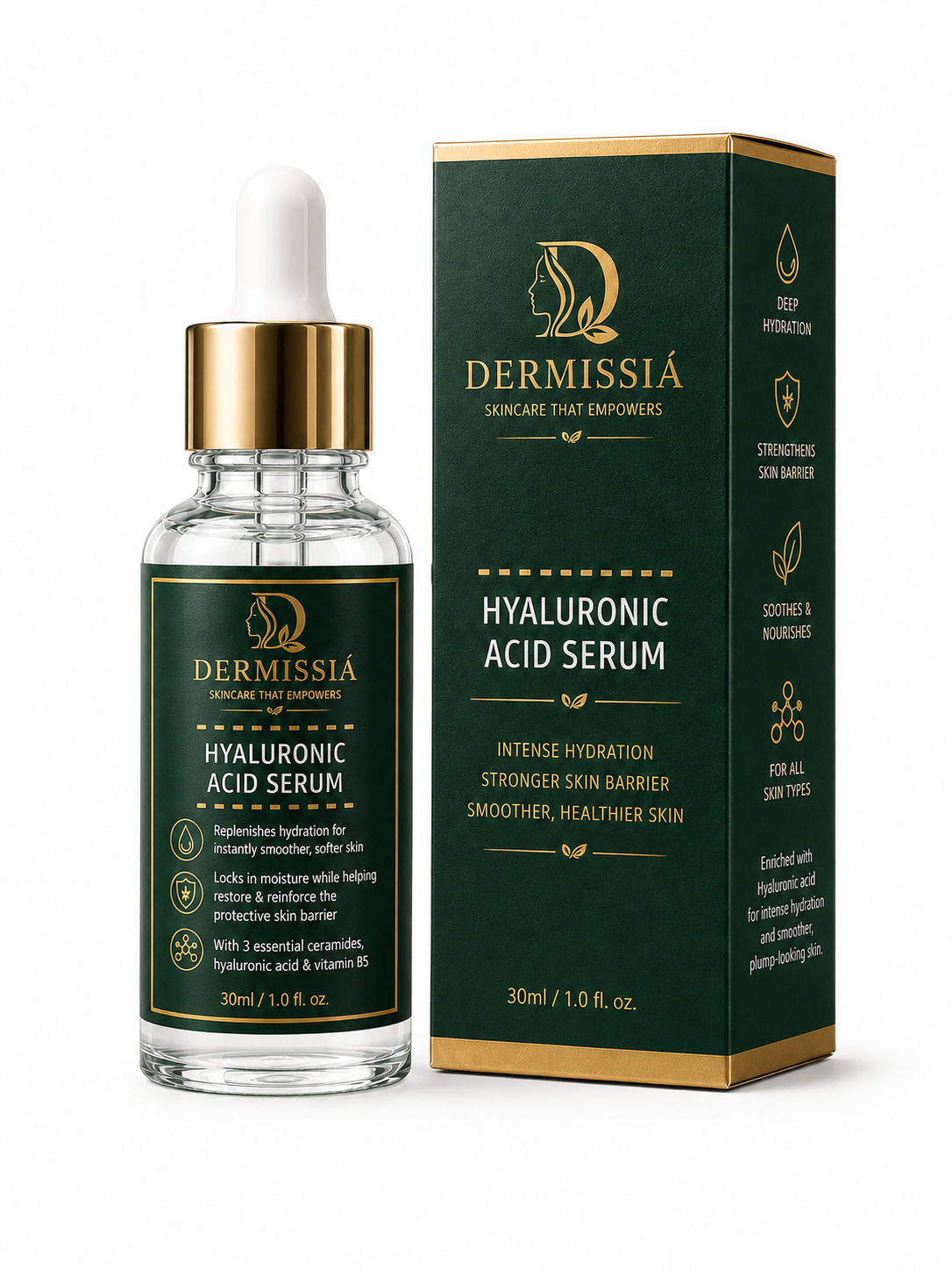 Dermissiá Hyaluronic Acid Serum | Intense Hydration | 30ml
